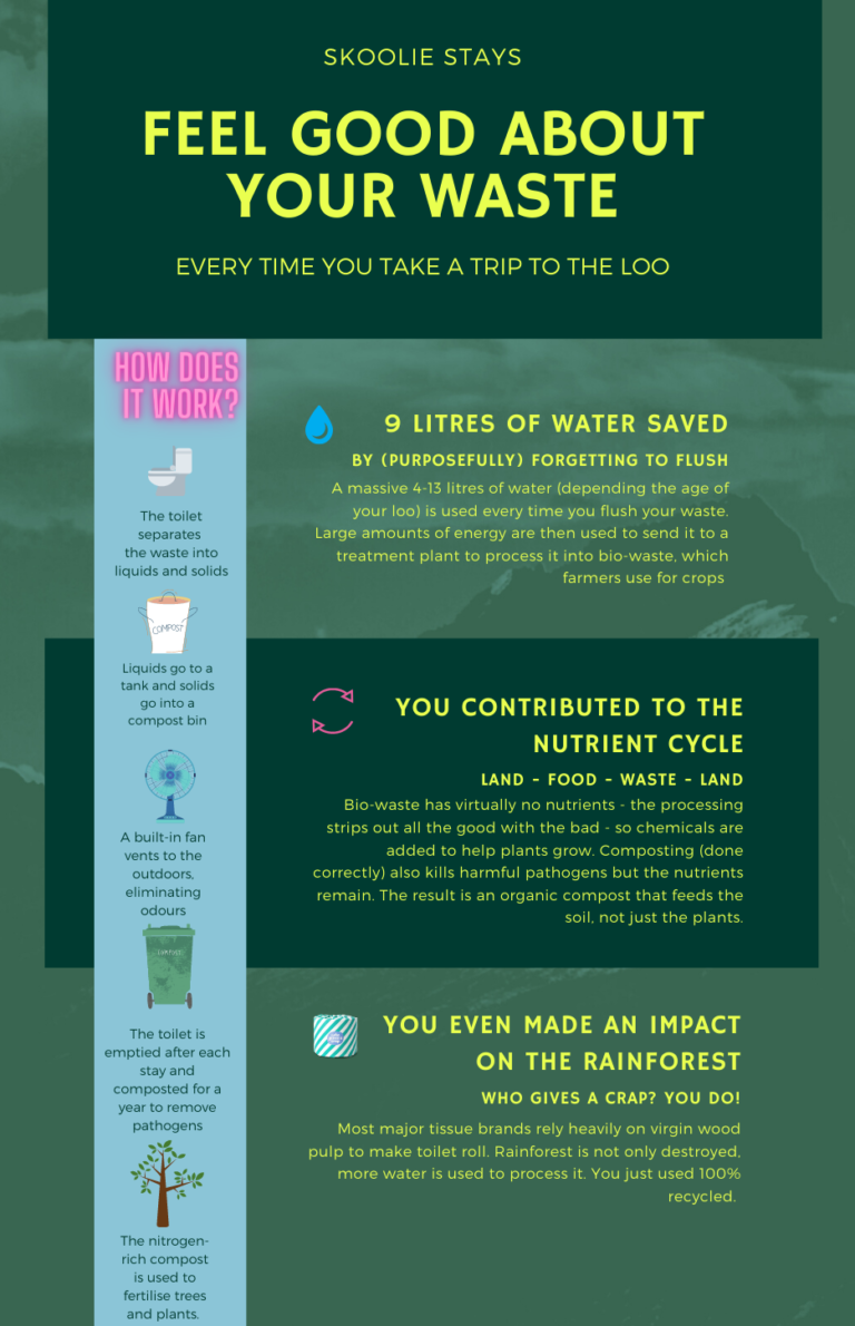 Infographic about compost toilets