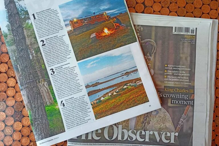 Guardian observer article Skoolie Stays