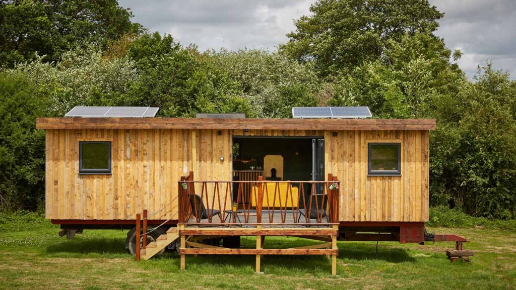 cabin built on a trailer